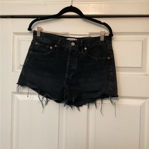 Agolde Black Parker Jean Shorts